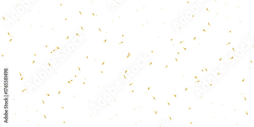 Abstract Scattered yellow confetti Golden Curves Lines creating a festive and celebratory atmosphere visually appealing White Background.	