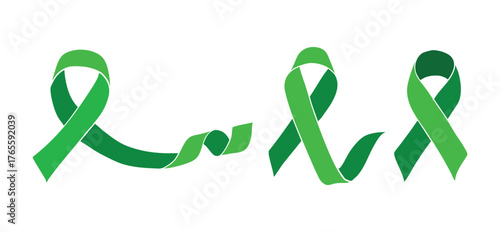 Mental Health Awareness Green Ribbon Set