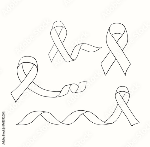 Black Ribbon Awareness Set