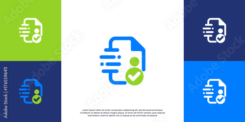 Digital document logo illustration design vector