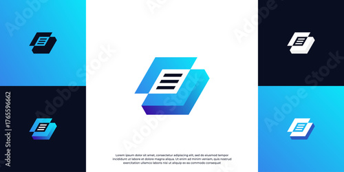 Digital document logo illustration design vector