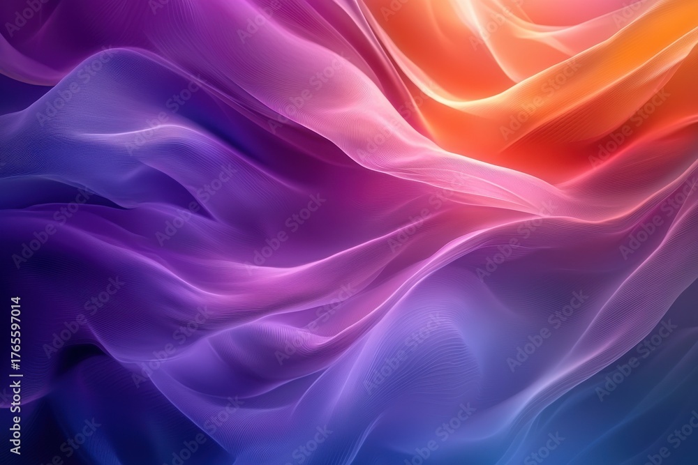Obraz premium Vibrant colorful gradient abstract background with flowing wave-like textures