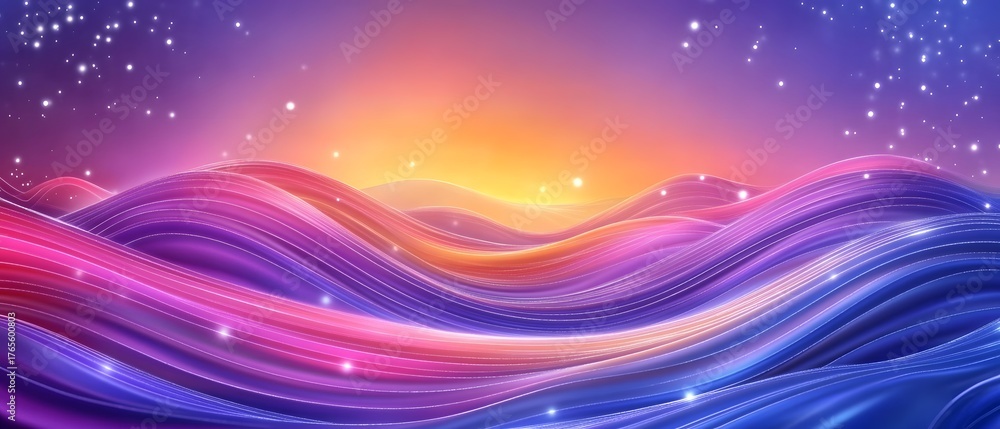 Obraz premium Cyber strings represent big data.