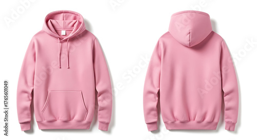 Wallpaper Mural Front and back view of a plain pink hoodie on a white background Torontodigital.ca