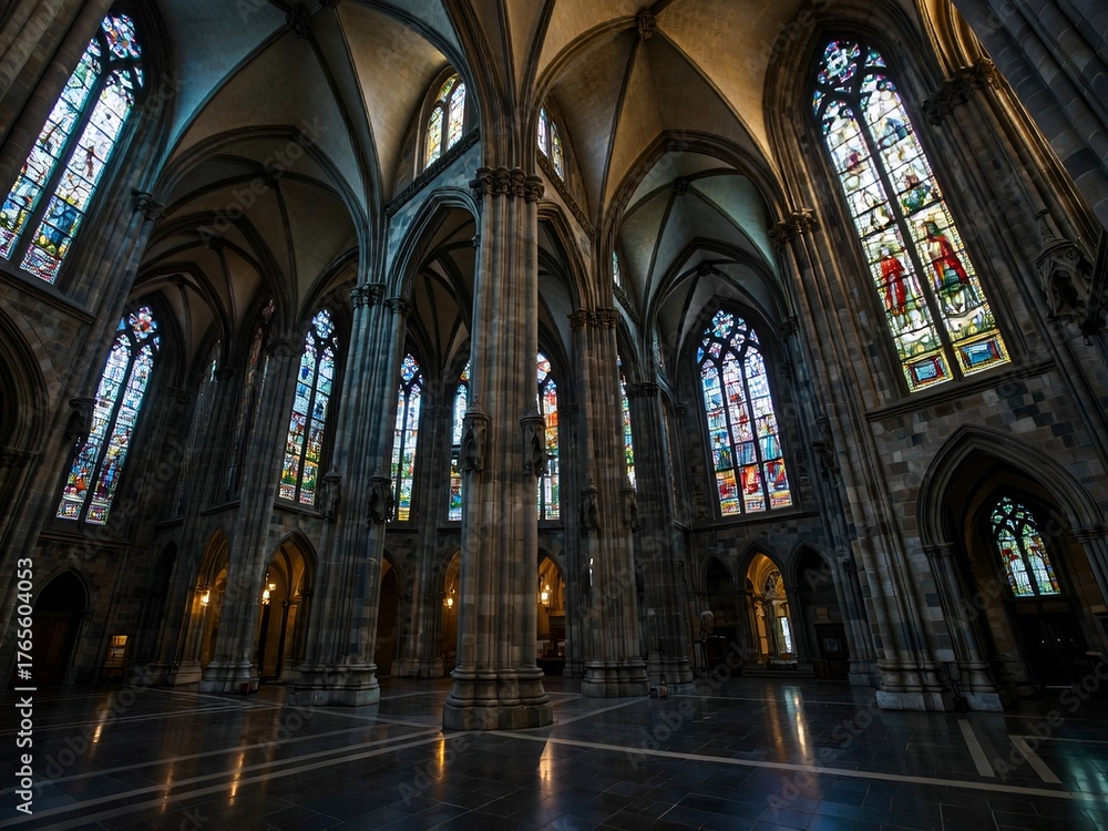 Fototapeta premium Colors Through the Cathedral Glass
