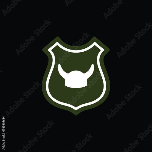 shield emblem design on t-shirt vector illustration