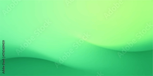 Abstract flowing green gradient background with smooth curves and soft light