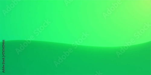 Abstract gradient background with smooth flowing curves in vibrant shades of green and yellow