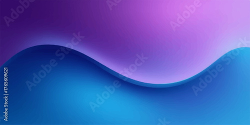 Abstract flowing gradient wave of purple and blue colors creating a smooth and modern background design