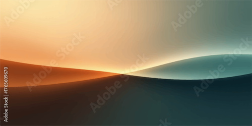 Abstract flowing waves of light and color creating a serene and modern background design