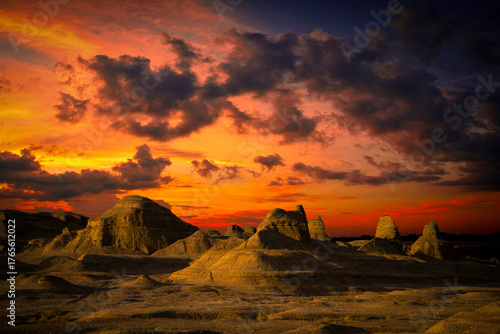 Bild auf Leinwand Badlands National Park Trails and Mountains