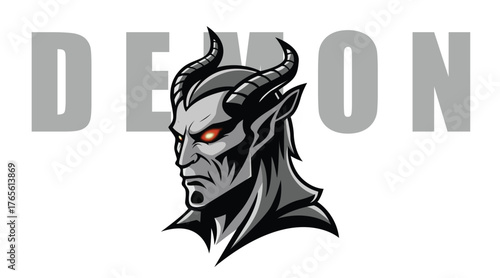 satan demon face with horns