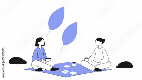 A moment of laughter captured as friends share a lighthearted story with the expansive canopy of leaves swaying gently in the breeze casting playful shadows on the ground.