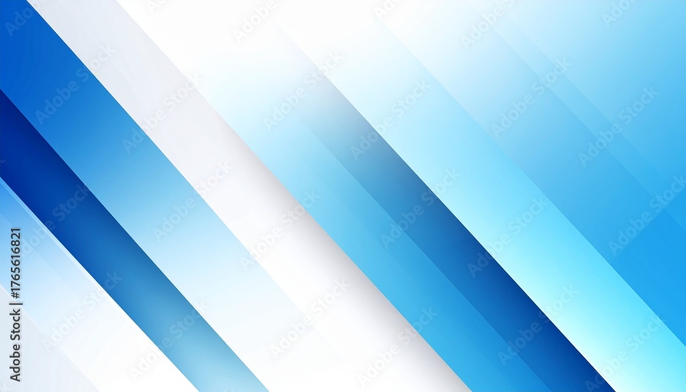 Fototapeta premium Minimalist abstract background with smooth blue diagonal lines and gradient tones. Clean and professional design for presentations, branding, or web graphics.