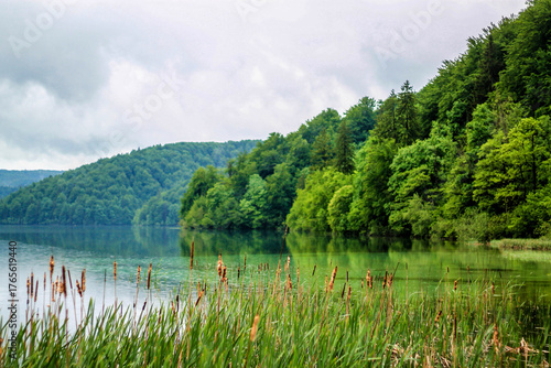 Konstfotografi Landscape View Of The Beautiful Plitvice Lakes National Park , Croatia