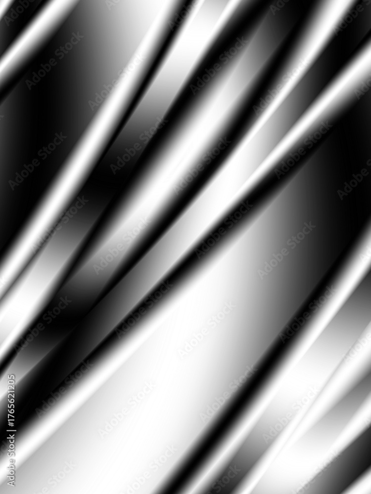 Fototapeta premium Wave black silver marble texture art backgrounds