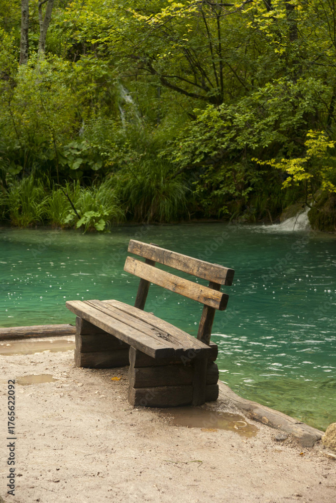 Fototapeta premium Landscape View Of The Beautiful Plitvice Lakes National Park , Croatia