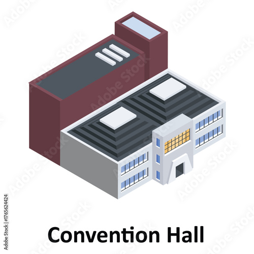 Convention Hall Vector icon which can easily modify or edit