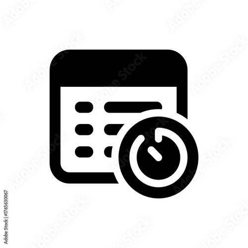 Illustration of a spaceship with a tall central fin and horizontal wings in a minimalist black outline style