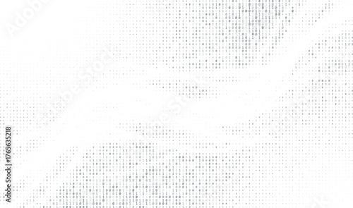 Tech Background with Binary Numbers and Data Decryption Concept for Hacker Security, Matrix Graphic Design for Cybersecurity