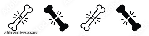 Broken bone vector Solid Icon Design illustration. Medical Symbol on White background EPS 10 File