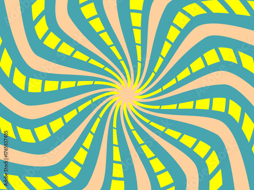 Vintage retro banner background. Colorful grunge wave wallpaper. Vector illustration. Twist party backround pattern.	