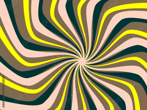 Vintage retro banner background. Colorful grunge wave wallpaper. Vector illustration. Twist party backround pattern.	