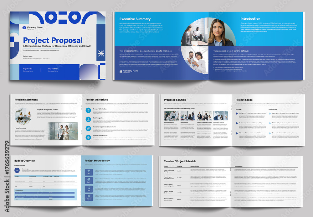 Project Proposal Template for Businesses Stock Template | Adobe Stock