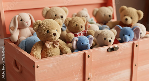 teddy bears in a box