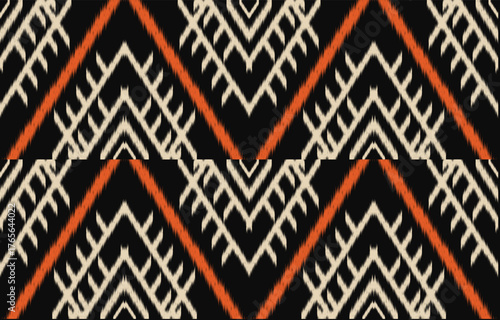 Ethnic abstract ikat art. Aztec ornament print. geometric ethnic pattern seamless  color oriental.  Design for background ,curtain, carpet, wallpaper, clothing, wrapping, Batik, vector illustration.