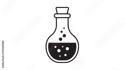 Potion bottle vector icon simple flat glyph illustration for game design isolated on white