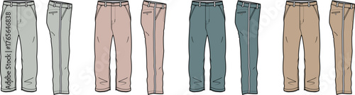 Fashionable Casual Trousers in Various Colors Modern Apparel Designs