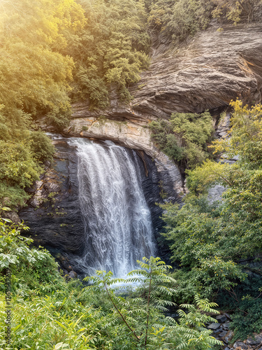 A beautiful waterfall in Pisgah forest in North Carolina, USA