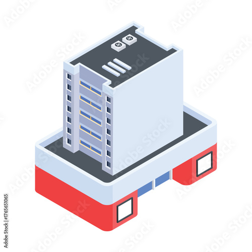 Apartment Vector icon which can easily modify or edit