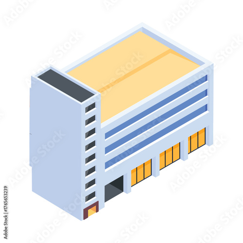 Apartment Complex Vector icon which can easily modify or edit