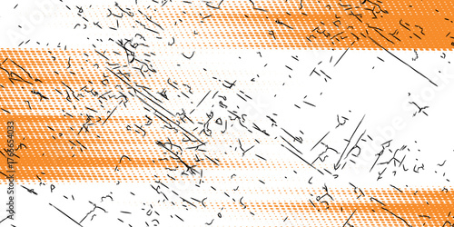 orange black brush Car sticker wrap pattern banner abstract sporty lines black orange color combination grunge brush pattern racing motorsport design, Modern.