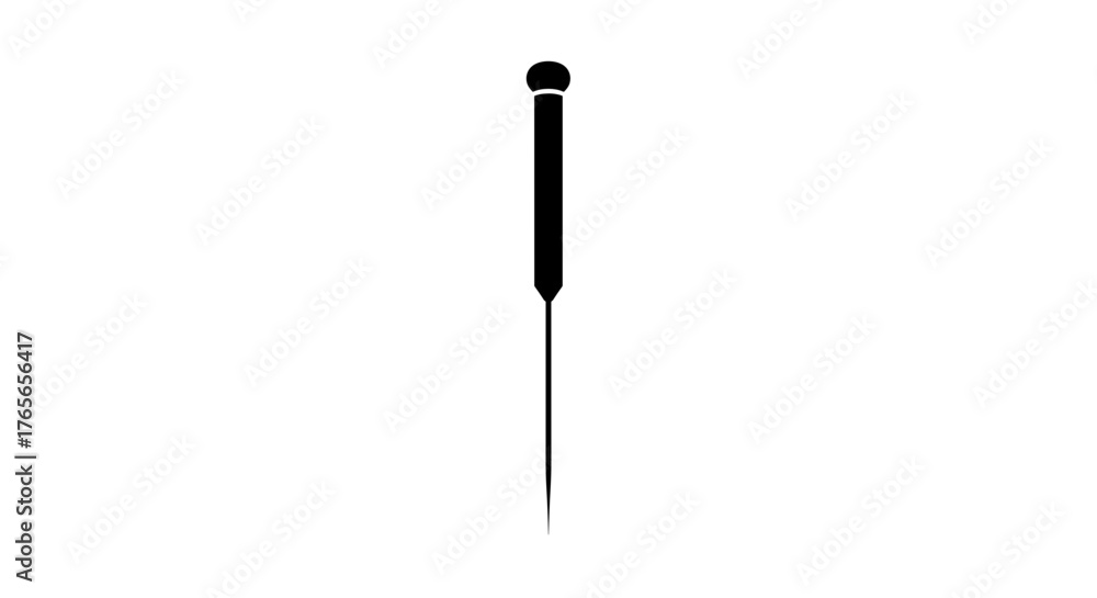 Obraz premium Acupuncture needle icon for alternative medicine therapy.