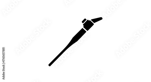 Medical otoscope tool for diagnostics isolated on white background.