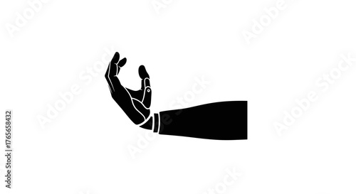 Robotic Hand Silhouette Futuristic Technology and Innovation.