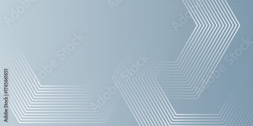 Abstract hexagon lines on gray background. Geometric modern design vector eps10