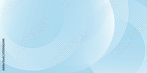 Abstract minimalist banner background, pastel colorful, blue and white gradations. Circle effect style vector illustration eps10