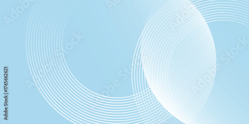 Abstract minimalist banner background, pastel colorful, blue and white gradations. Circle effect style vector illustration eps10