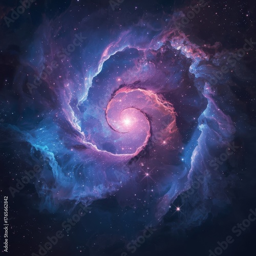 Captivating cosmic nebula swirling with vibrant starlight, a stunning visual of deep space wonder and discovery.