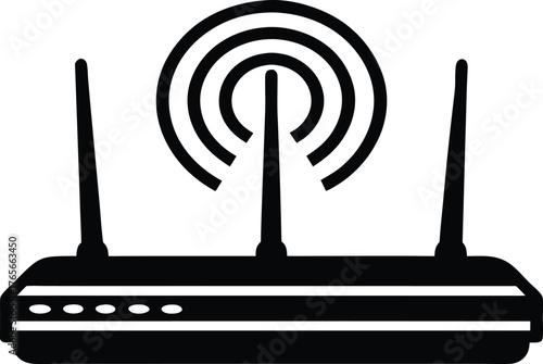 Network Router Vector Illustration Symbolizing Modern Wireless Internet Device and Connectivity