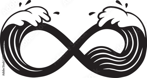 “Waves remember what the shore forgets.”

“The loop flows, the splash speaks.”

