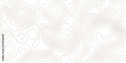 Topographic map background. Golden line topography map contour background.Modern design with White background with topographic wavy pattern design.paper texture Imitation of a geographical map shade