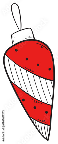 Sticker red Christmas decoration
