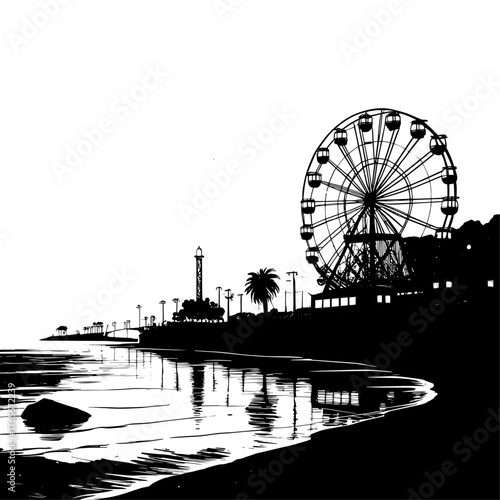 ferris wheel in the city