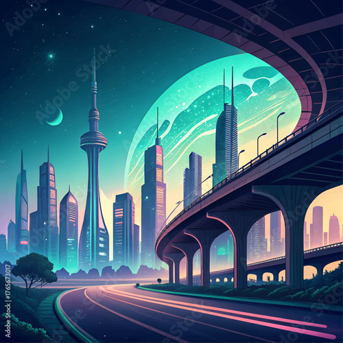 dubai skyline at night