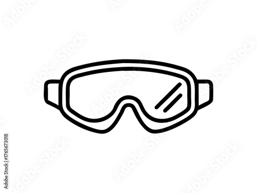 Ski goggles outline